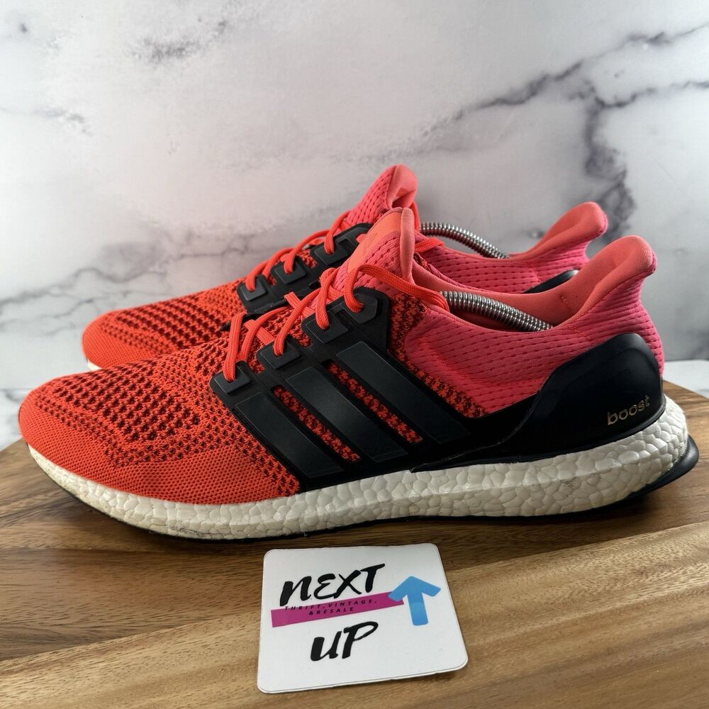 Men’s size 12.5-Adidas Ultra Boost 1.0 Solar Red OG 2015 Rare B34050 nby Sneaker